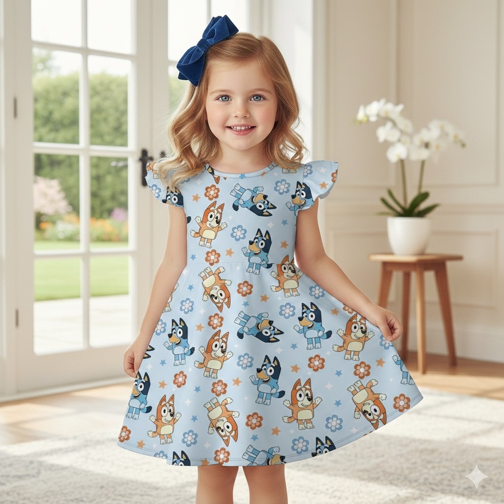 Bluey and Bingo dress girls gift birthday Bluey dress NWT